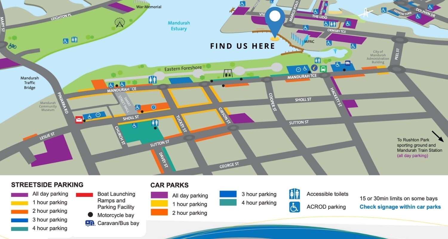 Mandurah Boat and Bike hire location