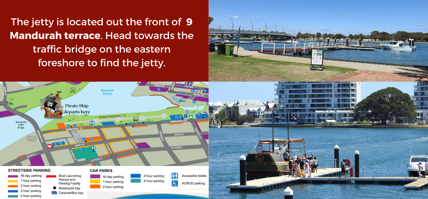 Pirate Ship Mandurah cruise departure location