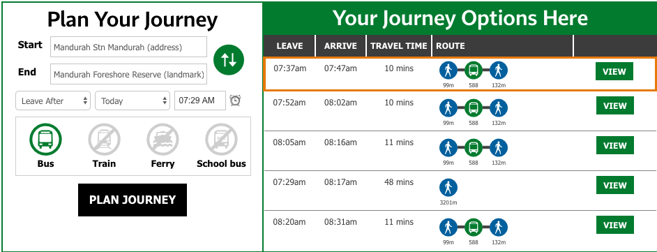 Plan your journey with Transperth