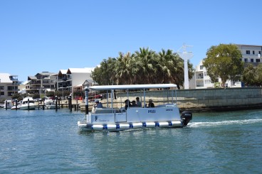 One of our pontoons near the Anzac Memorial