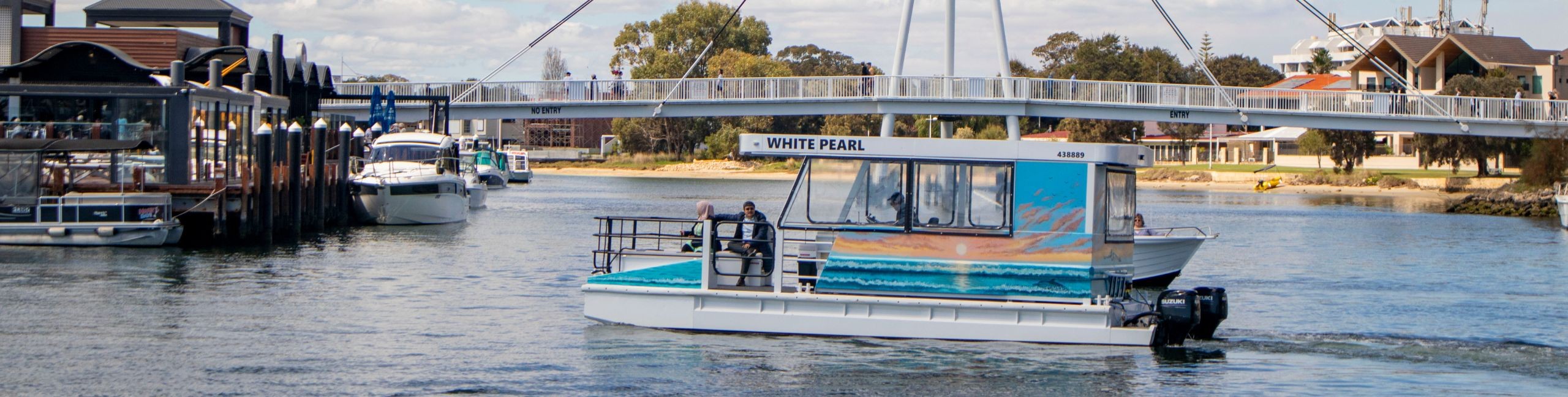 White Pearl in the marina